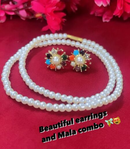Beautiful Combo Of Earings and Mala SR_19485