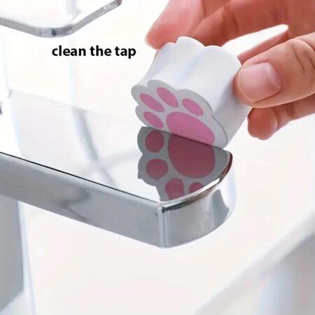 1 Pc Cute Mirror Cat Claw Sponge Cleaning Sponge Wipe , Household Mirror Cleaner Wiper SR_19572