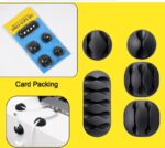 Wire Clips Cable Protector Clips Desktop Cord Organizer, Multipurpose Silicone Adhesive Cord Hooks for TV, Home, Office, Cubicle, Car, Desk SR_19614