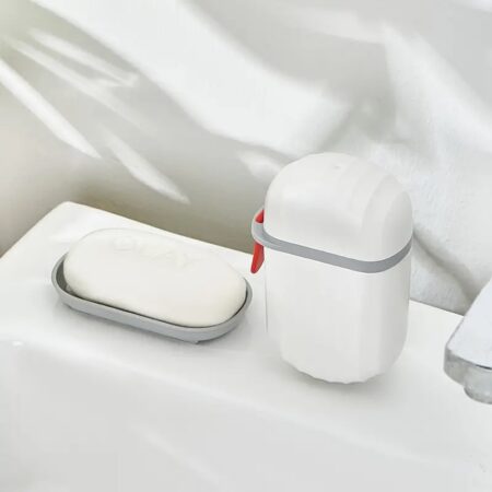 Plastic Soap Box for Travel Bathroom Soap Case – White (Pack of 1) SR_165815