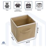Fabric Storage Box, Foldable Wardrobe Clothes Organiser Boxes with Handle for Shelves Drawer Underwear Bras Socks  (1 box)SR_200103