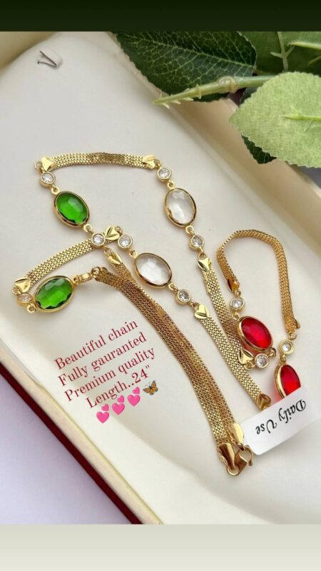 Beautiful chain Gold plated  Length..24" Fully gauranted.. SR_200181