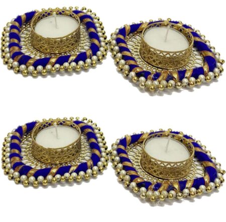 Square Shape T-Light Candle Holder For Festival/Pooja Decor Pack Of 5 Diwali Decorations SR_2001
