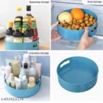 ROTATING ORGANIZER TRAY MULTI- FUNCTION ROTATING TRAY Without Box Only  Avl In White Color  SR_  2002134