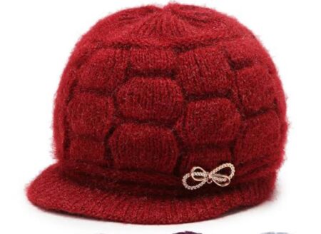 Stylish Modern warm Soft Woolen Knitted Winter Hat Cap for Girls and Womens SR_2002165