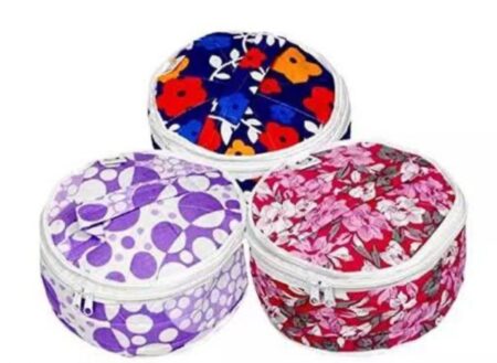 Roti Chapati Cotton Cover with Round Zip Opening ( Pack Of 2) SR_20022