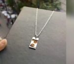 Custom Photo Engraved Eye Pendant Necklace | Personalized Memory Jewelry for Men & Women