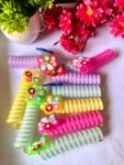 Elastic Spiral Hair Bands for Kids | Ponytail Holders for Girls(Pack of 1) SR_1213