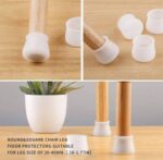 Silicone Chair Leg Floor Protectors (Round & Square) Pack of 4 SR_1248