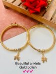 Beautiful Gold Polish Anklets for Women and Girls SR_1270
