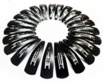 🖤 Black Metal Hair Clips – (Pack of 12) SR_1280