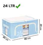 Foldable Storage Organizer Bag – With Metal Frame & Transparent Window  24 LTR SR_1466