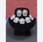 Beautiful Oxidized Silver Necklace with Matching Earrings | Traditional Statement Jewelry Set SR_1305