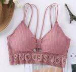 Stylish Ribbed Padded Tube Bra with Spaghetti Straps size 26 to 36 random colour SR_1300
