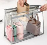 Transparent Storage Bag with Handle – Dustproof, Waterproof, Zippered Organizer (PVC + Non-Woven) 1 Pc SR_1434