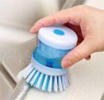 Dish Wash Brush with Built-In Soap Dispenser – Perfect for Pots, Pans, Dishes & Sink Cleaning SR_1443