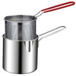 Stainless Steel Deep Frying Pot with Strainer Basket – Red Handle SR_1462