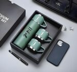 Latest Steel Vacuum Flask Set with 3 Steel Cups Combo/ - 500 ml  Keeps HOT/Cold | Ideal Gift SR_149