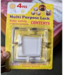 🔒 Multi Purpose Baby Safety Lock – Pack of 4 | Child Protection for Drawers, Cabinets, Toilets & More SR_1517