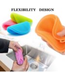 Silicon wipes / Reusable Silicon wipes / Silicon body shower scrubber / Silicon Dish Washing wipes (5 Pcs. Random Colour) SR_5487)