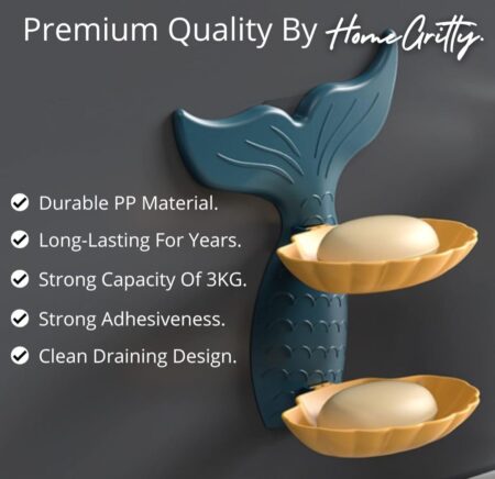 🧜‍♀️ Mermaid Tail Wall Shelf Organizer | Dual-Layer Storage Rack for Bathroom & Kitchen SR_5241