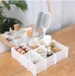 onquer Adjustable Grid Drawer Dividers, Drawer Organizer Dividers for Socks, Underwear, Lingerie, Makeup, Lipstick, Kitchen (Pack of 8) SR_587878