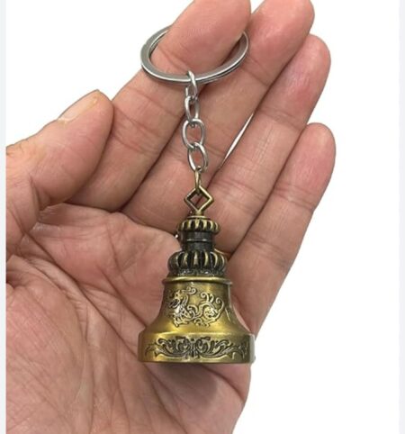 Antique Brass Temple Bell Keychain | Traditional Indian Design SR_584