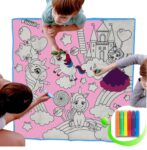 WASHABLE COLORING MAT 80*80 CM WITH 6 MARKERS SR_23154