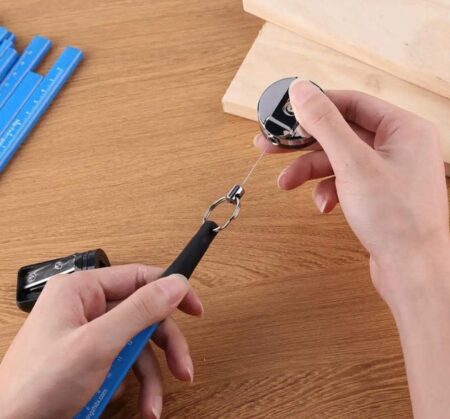 1 Pack Heavy Duty Retractable Badge Holder Reel, All Metal ID Badge Holder with Carabiner Belt Clip Key SR_8574