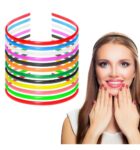 Set Of 12 Plastic Hair Bands for Girls & women Hair Band  (Multicolour) SR_8574