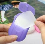 Outdoor Travel Sheets Disposable Box Soap Portable Mini Paper Soap Strips for Travelling hand wash ( Pack of 4 )SR_5241