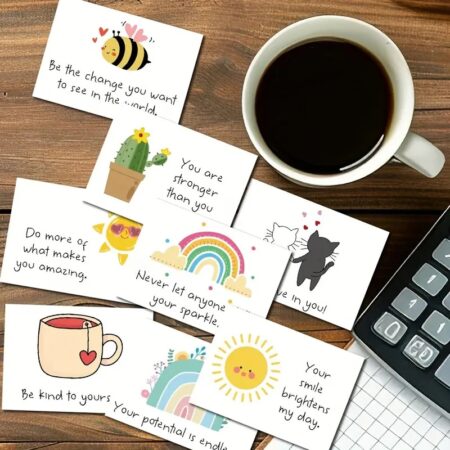 🌸 Inspirational Affirmation Cards | Positive Quotes & Motivational Messages | Matte Finish Colorful Cards for Gifting & Daily Encouragement 90pcs SR_14444