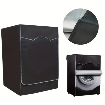 Waterproof Washing Machine Cover Automatic Roller Washer Sunscreen Dustproof Cover Protective Dryer Oxford Cloth Front Open SR_7854