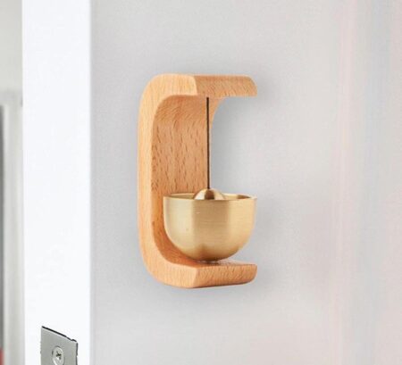 Bell Doorbell for Door Opening, Magnetic Wood Wind Chime for Door 1pc SR_5847