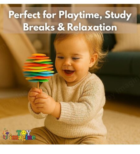 Candy Flower Fidget Spinner Toy for Kids – BIS Certified Spinning Lollipop Floater Ball with Magic FlipSphere Action | Small Sensory Spring Toy for Boys & Girls SR_57412