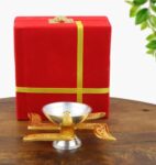 Swastik Akhand Jyoti Diya with Velvet Gift Box - Traditional Hindu Pooja Lamp for Spiritual SR_7845