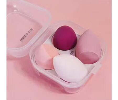 4 PCS Introduction Price! 4ct Makeup Sponge Set, Foundation Beauty Blender Sponge Puffs for Liquid, Cream and Powder, Makeup Sponges for Blending in Sponge Holder Organizer(MULTICOLOR) SR_8874
