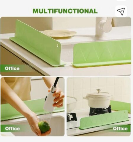 itchen Water Baffle Plate Splash Guard | Anti-Splatter Board | Flexible Blocking Barrier Kitchen Tools SR_8421