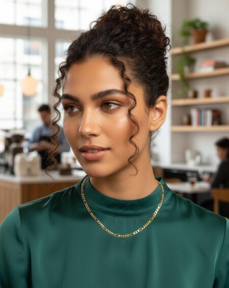 Gold Plated Classic Cubic Chain for Men or Women SR_841