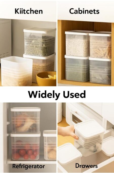 Container Freezer Vegetables, Fruits, Fish, Meat, Egg, Dry Fruit, Airtight Lid 1000ML Pack Of 6