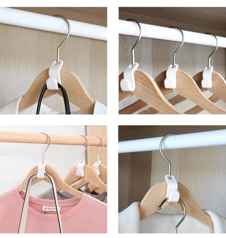 Clothes Hanger Connector Hooks 6PCS Cascading Cloth Hanger Hook Space Saving Coat Hangers Clip Multi-Layer Stackable Hanger SR_1265