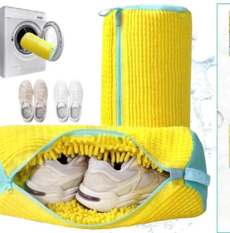 Washing Machine Bags for Cleaning Mesh Laundry Bags for Shoe Laundry Bag for Cleaning Running Shoes Sneaker Toys Socks with Reusable & Durable Zip Washing Machine Shoe Bag (Pack of 1) SR_58965