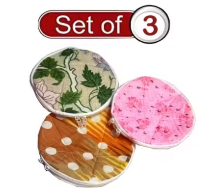 Cotton Roti Cover/Chapati Cover/Traditional Roti Rumals Design - Set of 3