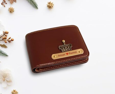 Personalized Leather Wallet - Custom Engraved Name Wallet for Men - Slim, Stylish & Durable for Special Occasions | Brown SR_87854