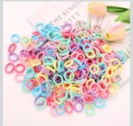 Pack of 10 Multicolor Small Hair Rubber Bands | Soft & Durable Elastic Hair Ties for Kids & Women | Daily Use, No Damage Rubber Bands. SR_87
