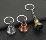 Combo of 3 Guardian Bell Keychains | Protective Lucky Charms in Silver, Gold & Bronze | Zinc Alloy Bells for Motorcyclists, Travel & Everyday Carry SR_5451