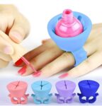 Nail Polish Lipstic Stand For Women Differs In Light Weight | Fingernail painting tool/Silicone anti spill bottle stand,/ Wearable nail polish holder (Multicolor) SR_558