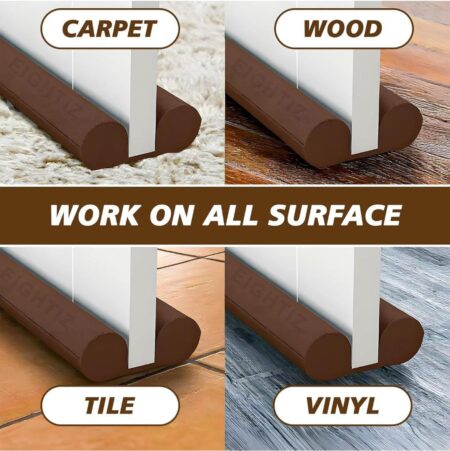 Door Bottom Sealing Strip Guard for Home | (39 inches, Pack of 3) | Door Stoppers | Door Seal | Door Closers | Sound-Proof Reduce Noise Energy Saving Weather Stripping | Waterproof (Brown)