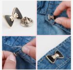 10 Pcs Jeans Button Pins | White Clip Pin | Women Shirt Brooch Pins | No Sew Button | Clips for Sweater, Shawl, Coat, Dress, Clothes, Decoration SR_865