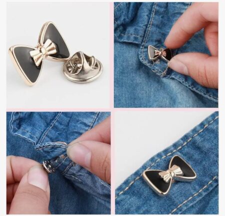 10 Pcs Jeans Button Pins | White Clip Pin | Women Shirt Brooch Pins | No Sew Button | Clips for Sweater, Shawl, Coat, Dress, Clothes, Decoration SR_865